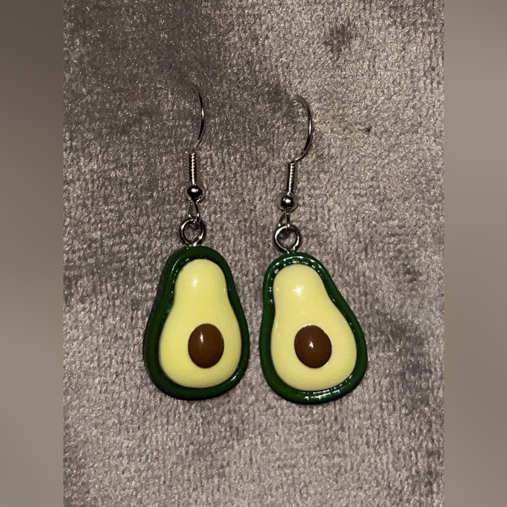 Avocado novelty earrings